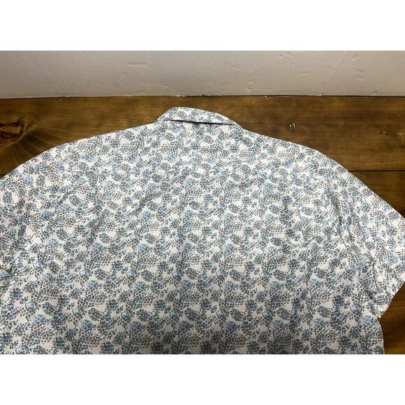 International Report Tropical Collection Blue Short Sleeve Button Up Shirt M - Picture 9 of 9